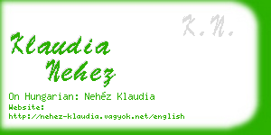 klaudia nehez business card